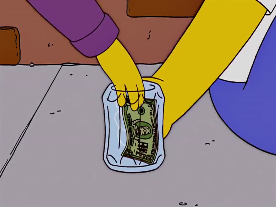 Гомер зарабатывает на выпивку. Симпсоны